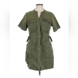SANCTUARY Reissue Cargo Minidress In Burnt Olive - LARGE